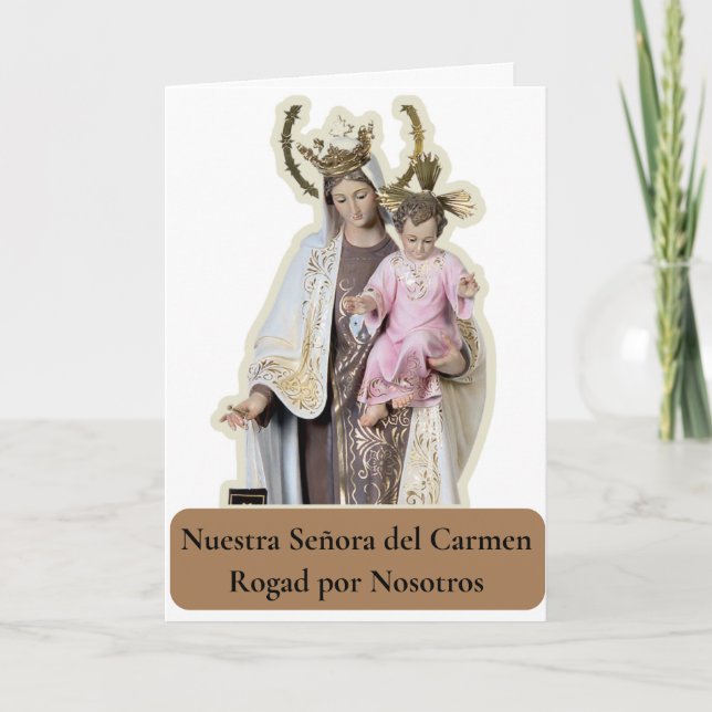 Cartão Placa NUESTRA SEÑORA DEL CARMEN (Frente)