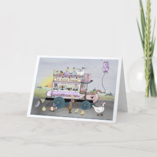 Cartão Placa Omnibus Sunrise da Páscoa