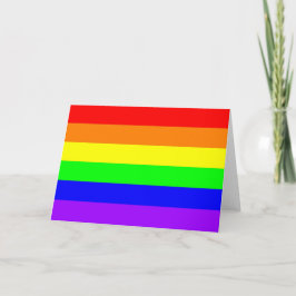 Cartão Placa orgulho gay Rainbow (cores puras)