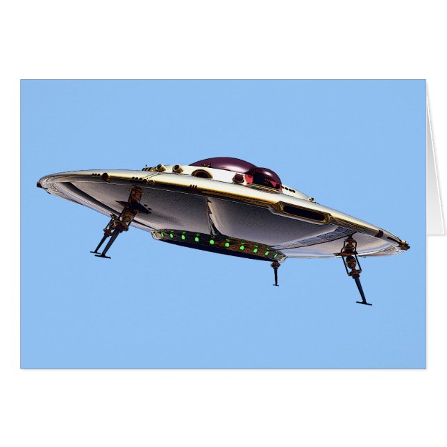 Cartão Placa OVNI Metálica (Frente Horizontal)