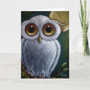 Cartão Placa OWL de FANTASIA BRANCA