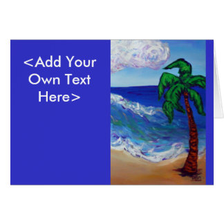 Cartão Placa Palm Tree