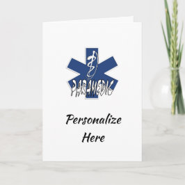 Cartão Placa Paramedic Ative Star of Life