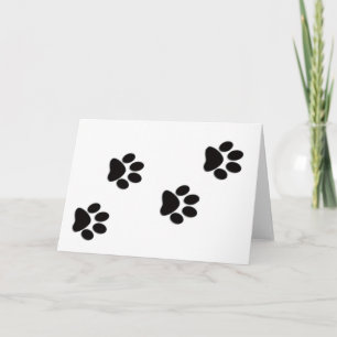 Cartão Placa Pawprint