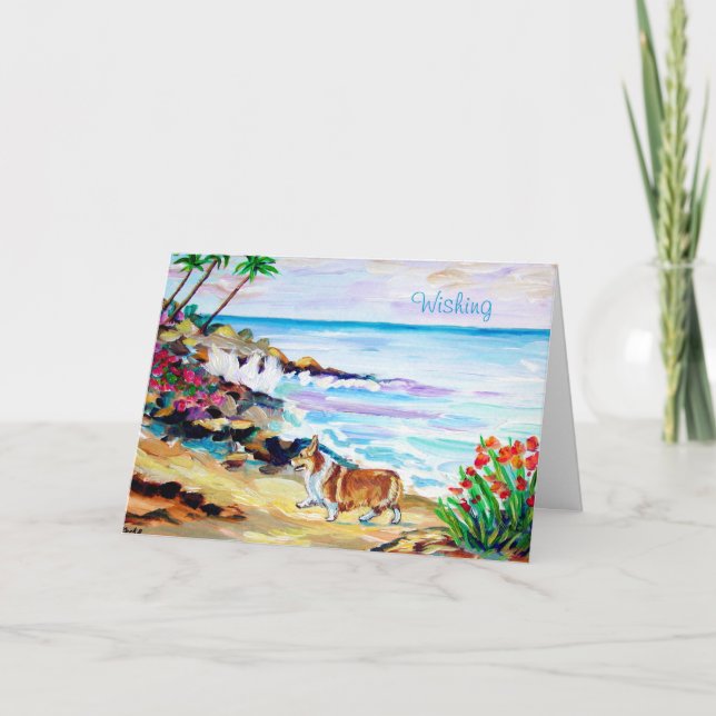 Cartão Placa Pembroke Welsh Corgi (Frente)