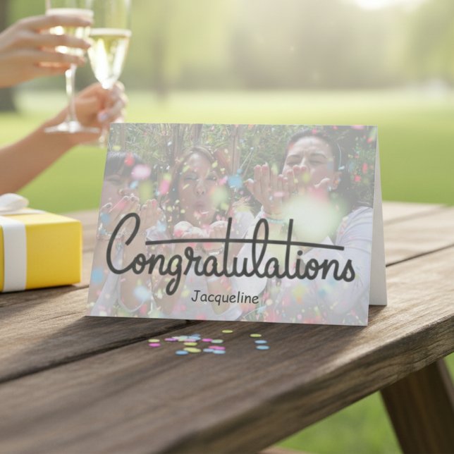 Cartão Placa personalizada de parabéns (Congratulations Personalized Card)
