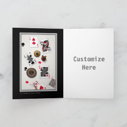 Cartão Placa personalizável do Poker Artsy para Jogadores
