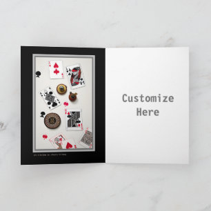 Cartão Placa personalizável do Poker Artsy para Jogadores