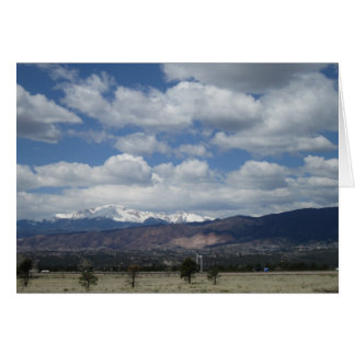 Cartão Placa Pikes Peak Clouds