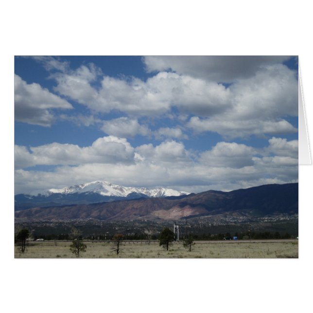 Cartão Placa Pikes Peak Clouds (Frente Horizontal)