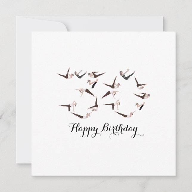 Cartão Placa Pilates de aniversário de 30 anos Feliz (Frente)