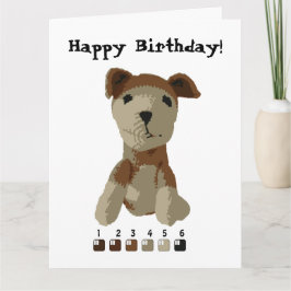 Cartão Placa - Pintura de Cachorro de Brinquedo por Númer