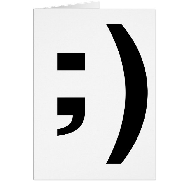 Cartão placa piscar os olhos (Frente)