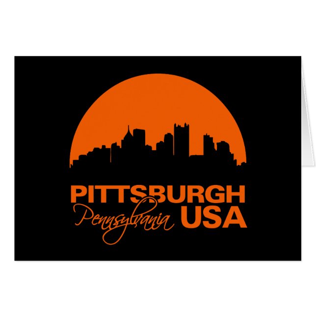 Cartão Placa PITTSBURGH - personalizar (Frente Horizontal)