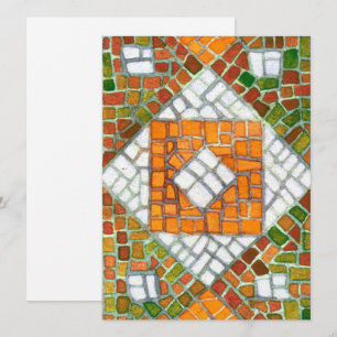 Cartão Placa plana AUTUMN MOSAIC 5.5x7.5 / Vertical