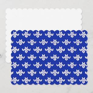 Cartão Placa plana do SCANDIA BLUE KNIT 5x7 / Horizontal