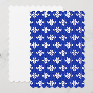Cartão Placa plana do SCANDIA BLUE KNIT 5x7 / vertical