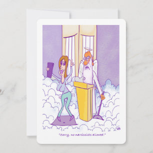 Cartão Placa plana engraçado do Narcissist