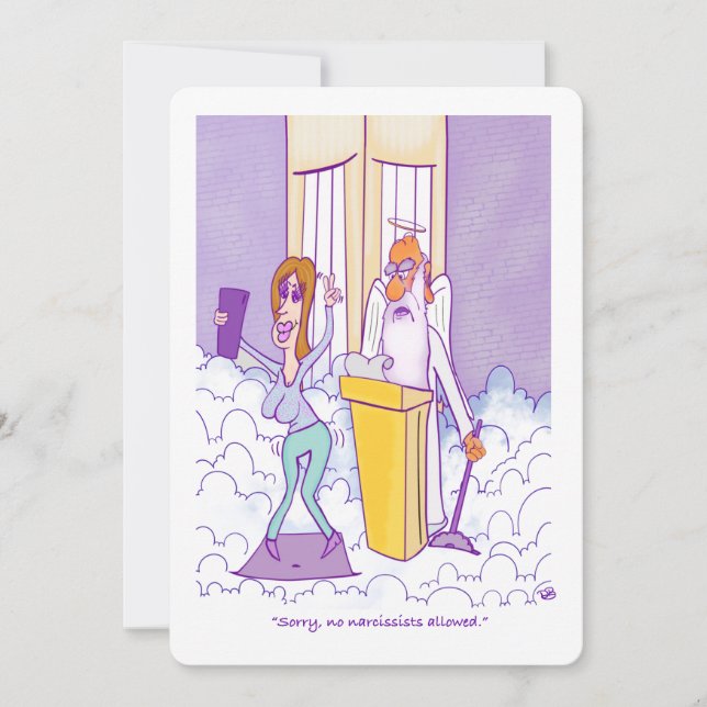 Cartão Placa plana engraçado do Narcissist (Frente)