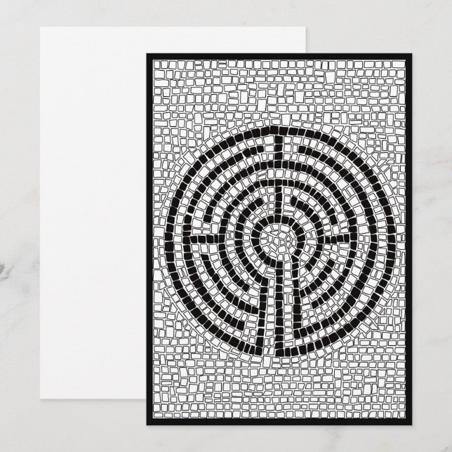 Cartão Placa plana II LABYRINTH VII 5x7 (Frente/Verso)