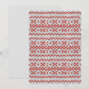 Cartão Placa plana KNIT NORDIC RED 5x7 / Vertical