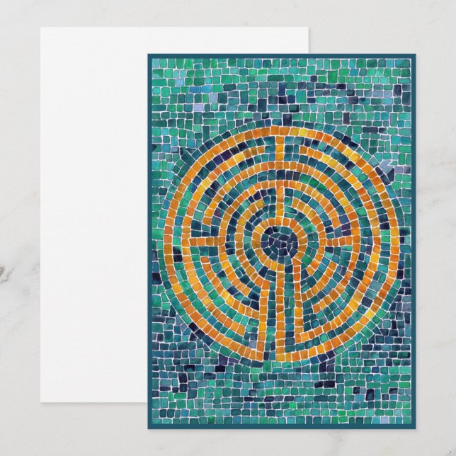 Cartão Placa plana LABYRINTH II 5x7 (Frente/Verso)