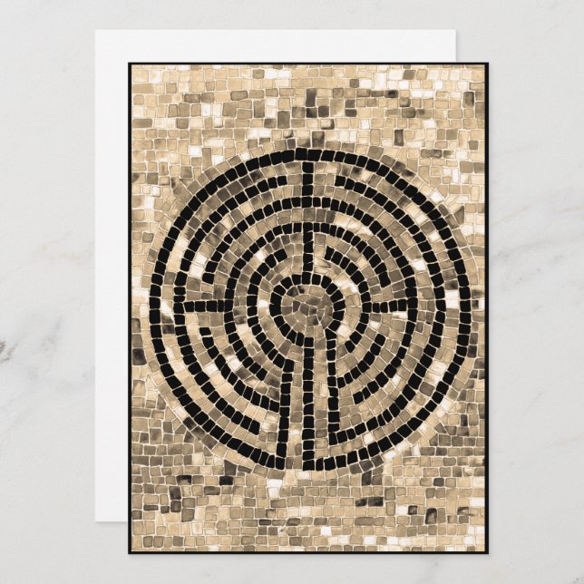 Cartão Placa plana LABYRINTH V 5.5x7.25 (Frente/Verso)