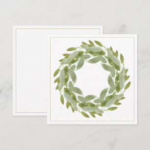 Cartão Placa plana quadrada SAGE WREATH 5,25"