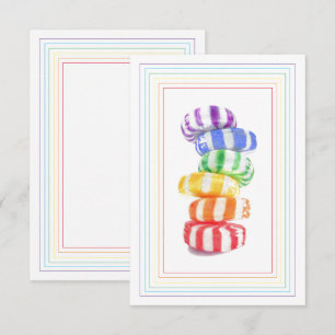 Cartão Placa plana RAINBOW CANDY 3.5x5