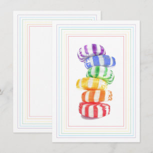 Cartão Placa plana RAINBOW CANDY 4.5x6.25