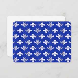 Cartão Placa plana SCANDIA BLUE KNIT 3.5x5 / Horizontal