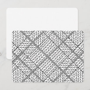 Cartão Placa plana WHITE ARGYLE KNIT 4.5x6.25 / Horizonta