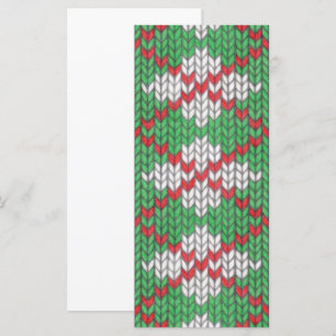 Cartão Placa plana XMAS ARGYLE KNIT 4x9 / Vertical