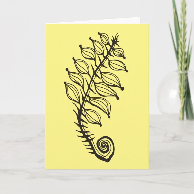 Cartão Placa Poem e Desenho de Regeneração Grande (Frente)