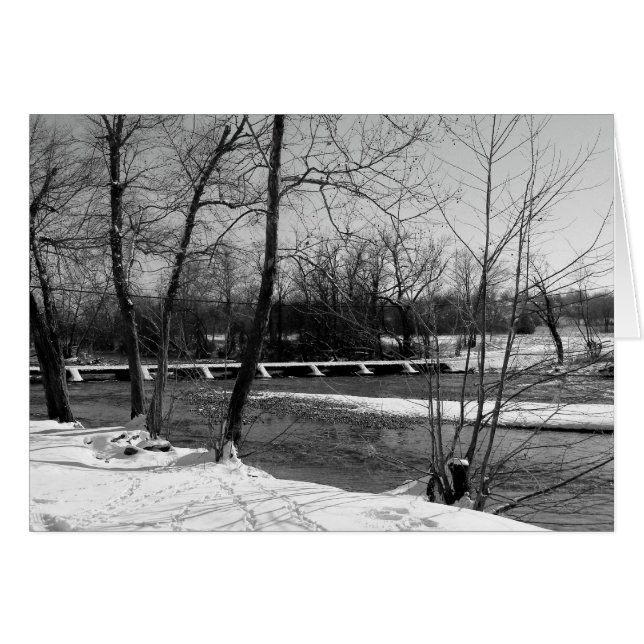 Cartão Placa Ponte de Água Baixa do Missouri (Frente horizontal)