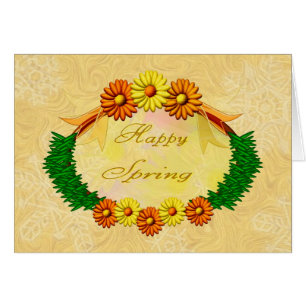 Cartão Placa Primavera ouro do 