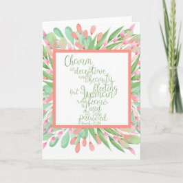 Cartão Placa Proverbs 31:30