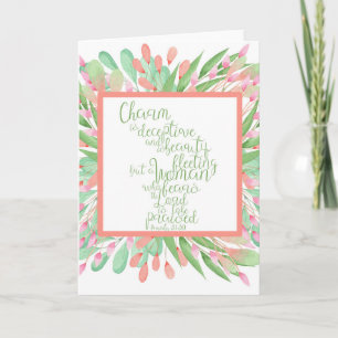 Cartão Placa Proverbs 31:30