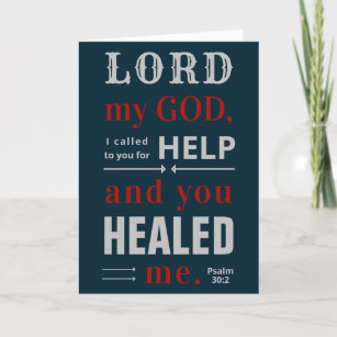 Cartão Placa Psalm 30:2