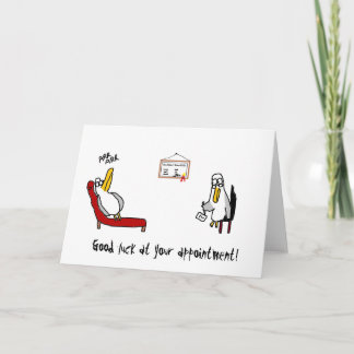 Cartão Placa psiquiatra de albatroz