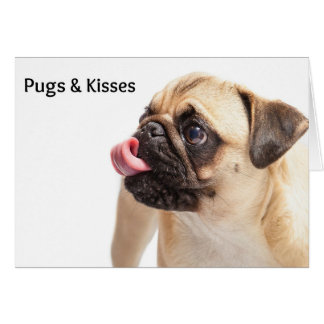 Cartão Placa Pugs & Kisses
