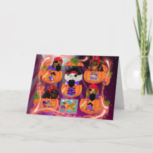 Cartão Placa Pups Pirata Pumpkin