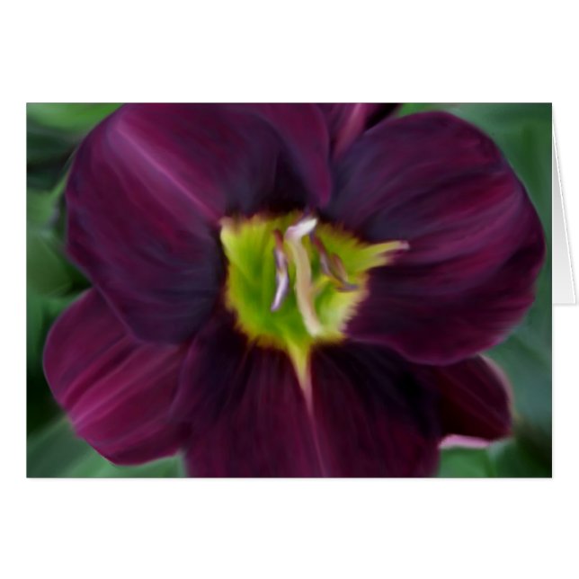 Cartão Placa púrpura profunda (Frente Horizontal)