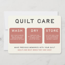 Cartão Placa Quilt Care - Design de Vintage Rosa
