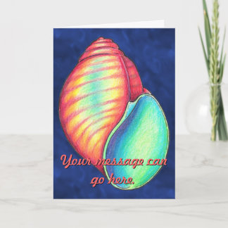 Cartão Placa Rainbow Seashell