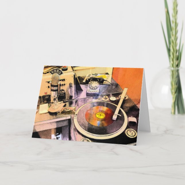 Cartão Placa Reproduzir Rock-n-Roll (Frente)