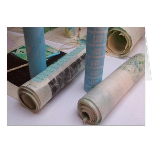 Cartão Placa Rolls de Primavera de Rouleaux de printempts (Frente Horizontal)