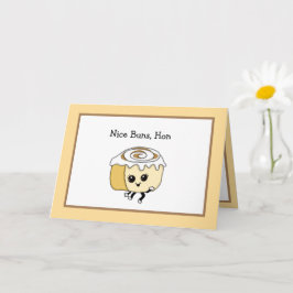 Cartão Placa Romântica Flirty Cinnamon Roll Comida