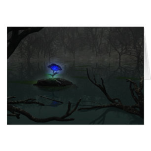 Cartão Placa Rosa azul