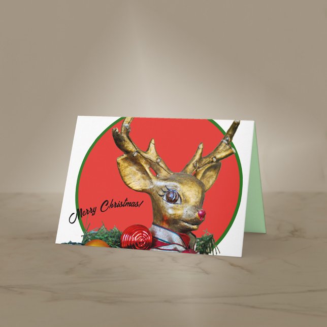 Cartão Placa Rudolph Retroativa (Criador carregado)